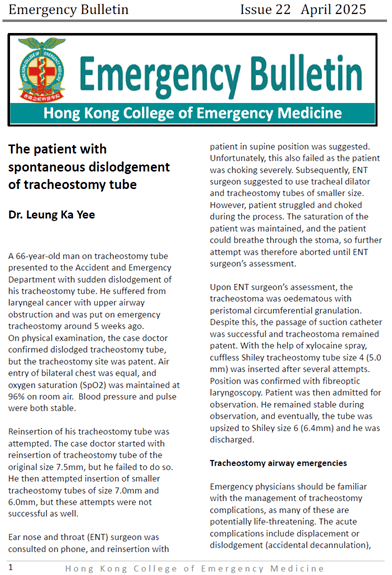 Emergency Bulletin Issue Apr 2025