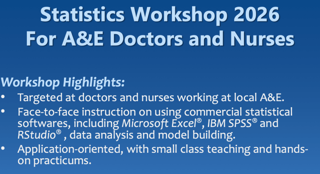 Statistics Workshop 2026 For A&E Doctors and Nurses